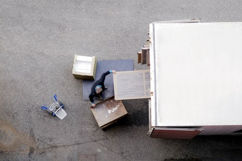 Furniture and boxes being loaded into a van in Oldcoulsdon