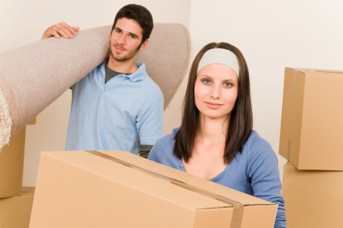 Careful handling of office boxes and equipment during a relocation