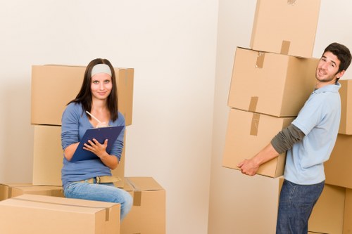 Careful loading of household items during a move
